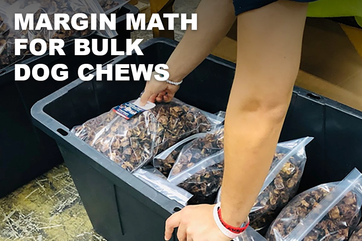 Packing bulk natural dog chews at the ValuePetSupplies warehouse