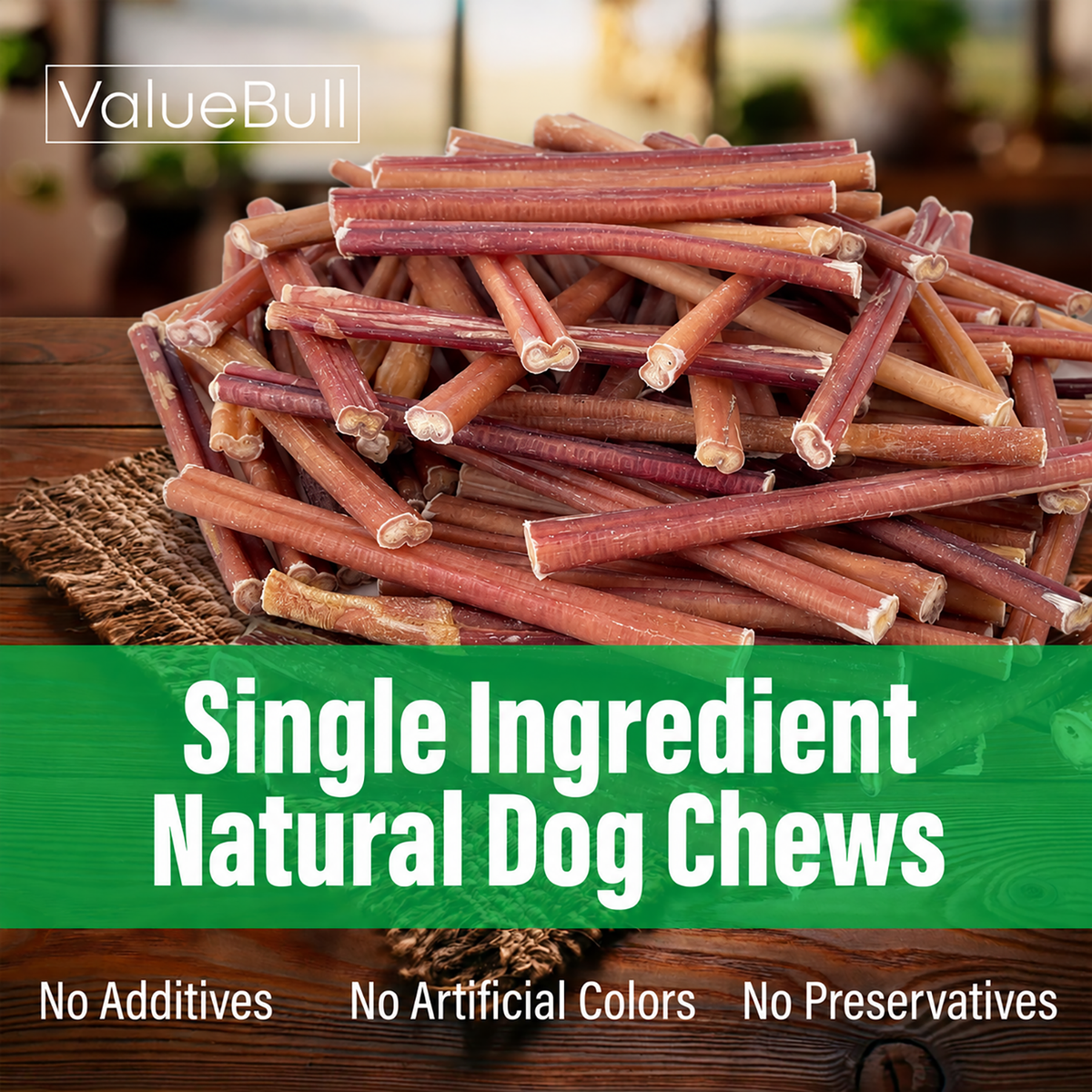 ValueBull Odor Free Bully Sticks for Small Dogs, Thin 6 Inch, 200 Count