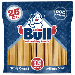 ValueBull USA Pig Skin Retriever Rolls, 6 Inch, Smoked, 25 Count - 6" Rolls - 25 Sticks