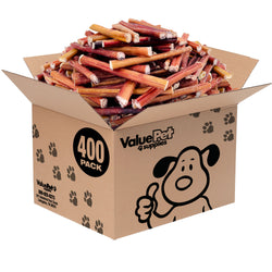 ValueBull Bully Sticks for Dogs, Medium 6 Inch, 400 Count Wholesale Pack