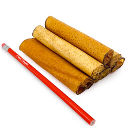 ValueBull USA Pig Skin Retriever Rolls, 4 Inch, Smoked, 200 Count Bulk Pack