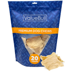 ValueBull USA Collagen Chips Dog Chews, Natural Long-Lasting Dog Treats, 25 Count - Natural - 25 Chips
