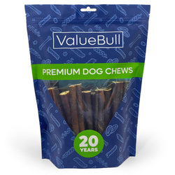 ValueBull Collagen Sticks for Dogs, 6 Inch Thick Chews, Natural Long-Lasting Dog Treats, 25 Count - Thick - 25 Sticks