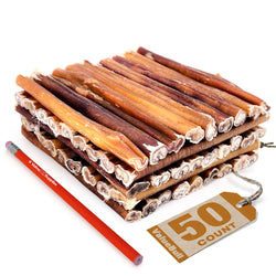 ValueBull USA Bully Sticks for Dogs, Medium 6 Inch, 50 Count