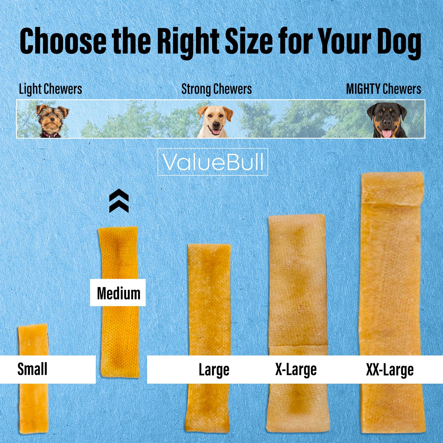 ValueBull Himalayan Yak Cheese Dog Chews, Medium, 40 lb Wholesale Pack - Medium