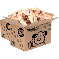 ValueBull Beef Cheek Slices, Long Lasting Dog Chews, Thick 4-6 Inch, 240 Count Bulk Pack - Cheek - 240 Slices