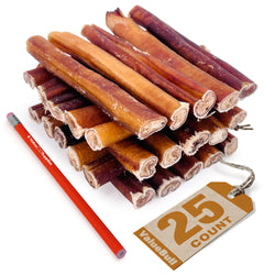 ValueBull USA Bully Sticks for Large Dogs, Jumbo 6 Inch, 25 Count - Jumbo - 25 Sticks