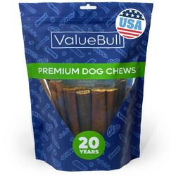 ValueBull USA Collagen Sticks for Dogs, 6 Inch Jumbo Chews, Natural Long-Lasting Dog Treats, 25 Count - Jumbo - 25 Sticks