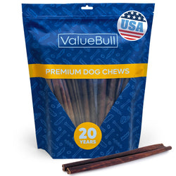 ValueBull USA Collagen Sticks for Dogs, 12 Inch Medium Chews, Natural Long-Lasting Dog Treats, 25 Count - Medium - 25 Count