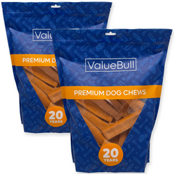 ValueBull Himalayan Yak Cheese Dog Chews, Pumpkin, Large, 50 Count Wholesale Pack - Pumpkin - 50 Bars