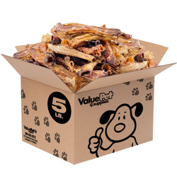 ValueBull Lamb Trachea for Dogs, Premium, 4-9 Inch, 5 Pound Bulk Pack - Trachea - 5 Pound