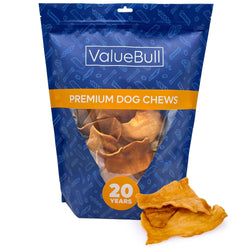 ValueBull USA Collagen Chips Dog Chews, Natural Long-Lasting Chicken Infused Dog Treats, 50 Count - Chicken - 50 Chips