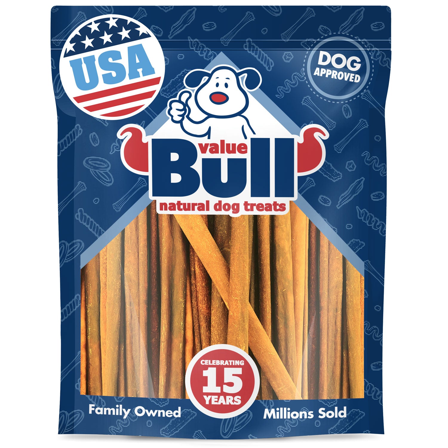 ValueBull USA Beef Collagen Sticks for Dogs, 7-12 Inch Varied, 1 Pound
