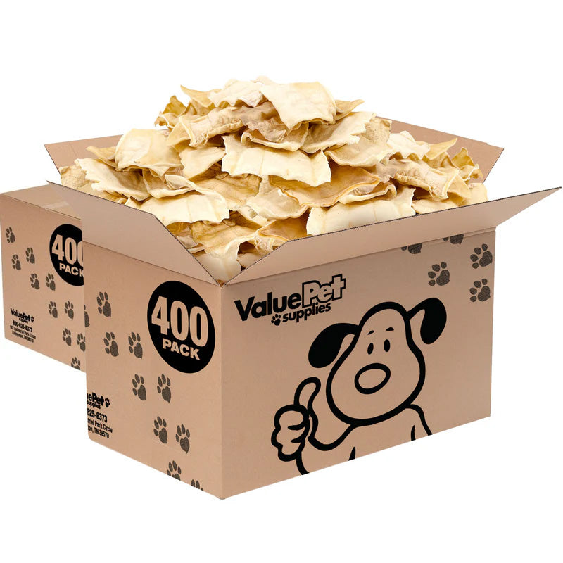 ValueBull USA Beef Rawhide Chips for Dogs, 800 Count Wholesale Pack