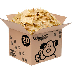 ValueBull USA Collagen Chips Dog Chews, Natural Long-Lasting Dog Treats, 20 Pound Bulk Pack - Natural - 20 Pound