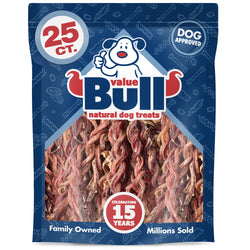 ValueBull USA Lamb Pizzle Twist Dog Chews, 8-11 Inch, 25 Count
