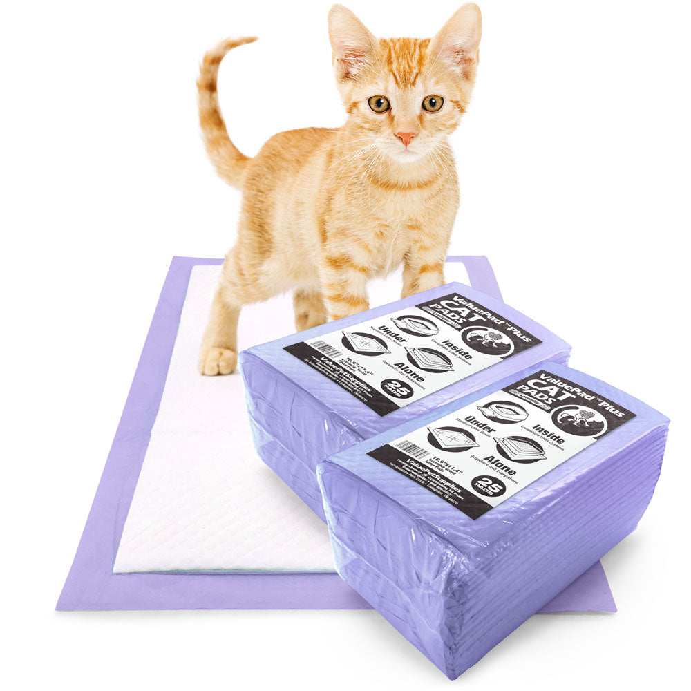 ValuePad Plus Cat Litter Pads, 16.9x11.4 Inch, Lavender Scent, 50 Count - Breeze Compatible Refills - 50 Count,Lavender