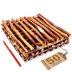 ValueBull USA Bully Sticks for Dogs, Thick 12 Inch, 50 Count - Thick - 50 Sticks