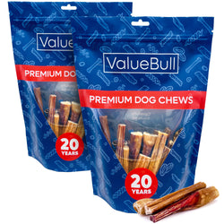 ValueBull Bully Sticks for Dogs, Medium 4-6 Inch, Varied Shapes, 50 Count - Medium - 50 Pieces