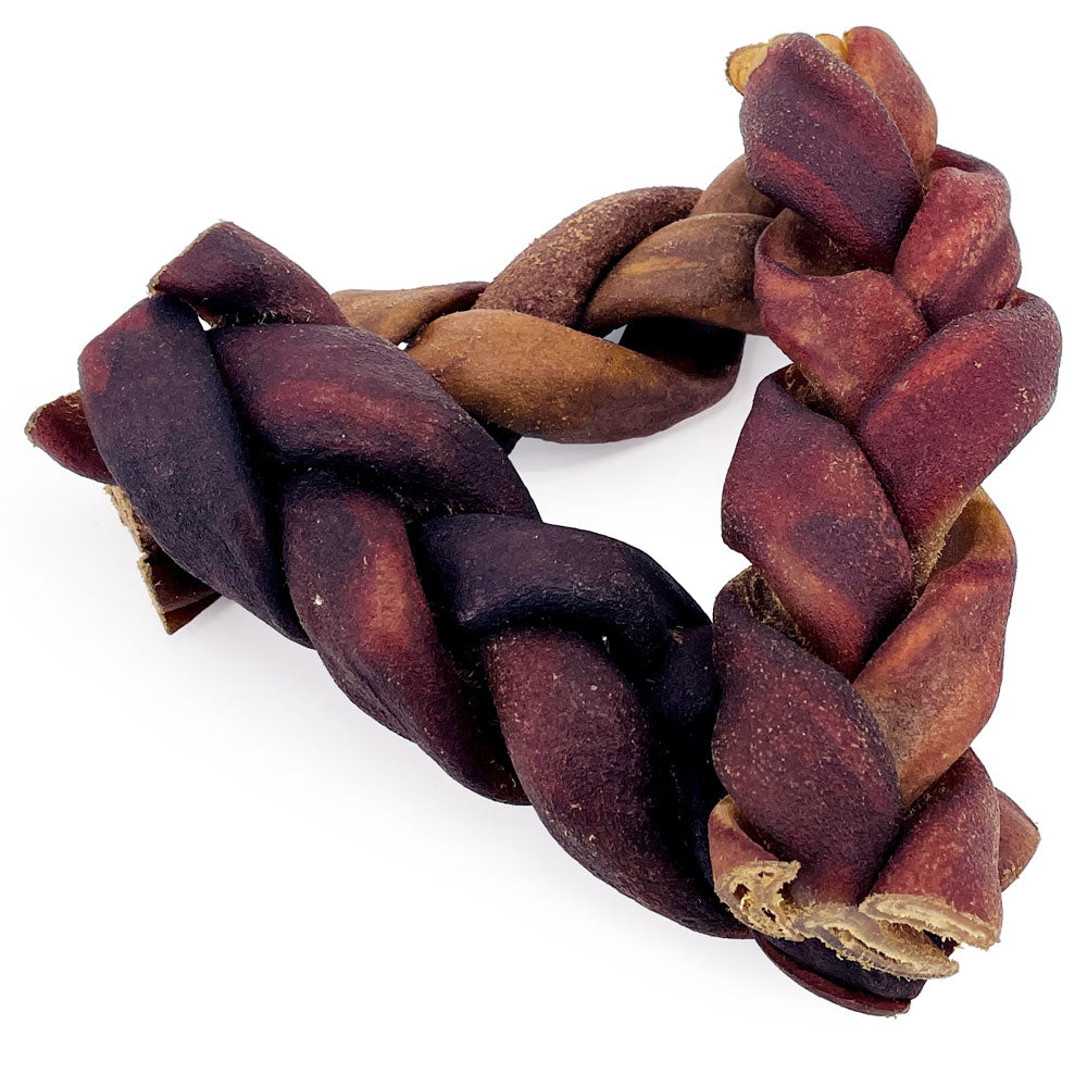 ValueBull USA Collagen Braid Beef Large Dog Chews, Jumbo 6 Inch 50 Count Bulk Pack - Jumbo - 50 Braids