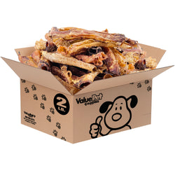 ValueBull Lamb Trachea for Dogs, Premium, 4-9 Inch, 2 Pound Bulk Pack - Trachea - 2 Pound