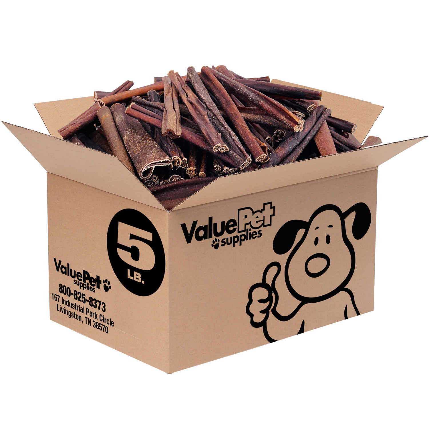 ValueBull Collagen Sticks for Dogs, Varied Shape & Size Chews, Natural Long-Lasting Dog Treats, 5 Pound Bulk Pack - Varied - 5 Pound