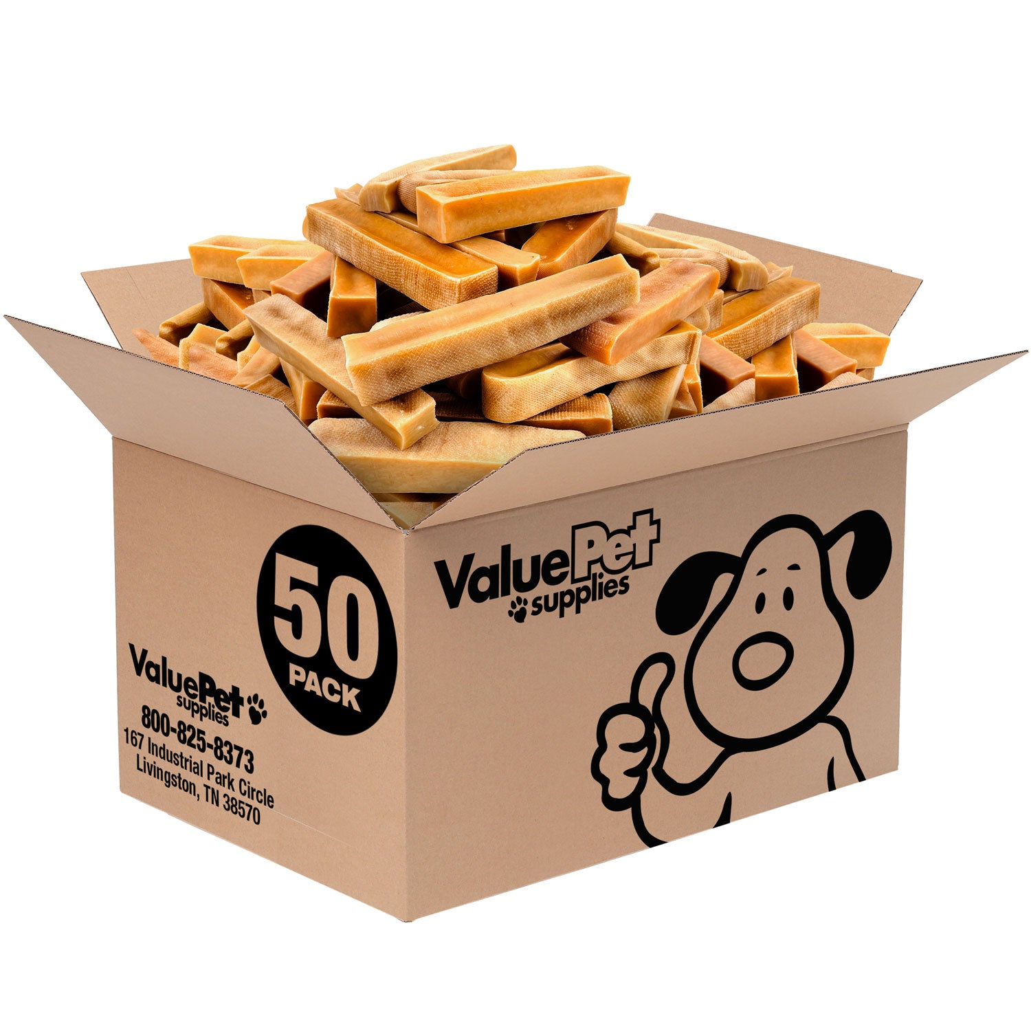 ValueBull Himalayan Yak Cheese Dog Chews, Extra Large, 50 ct Wholesale Pack - X-Large - 50 Bars