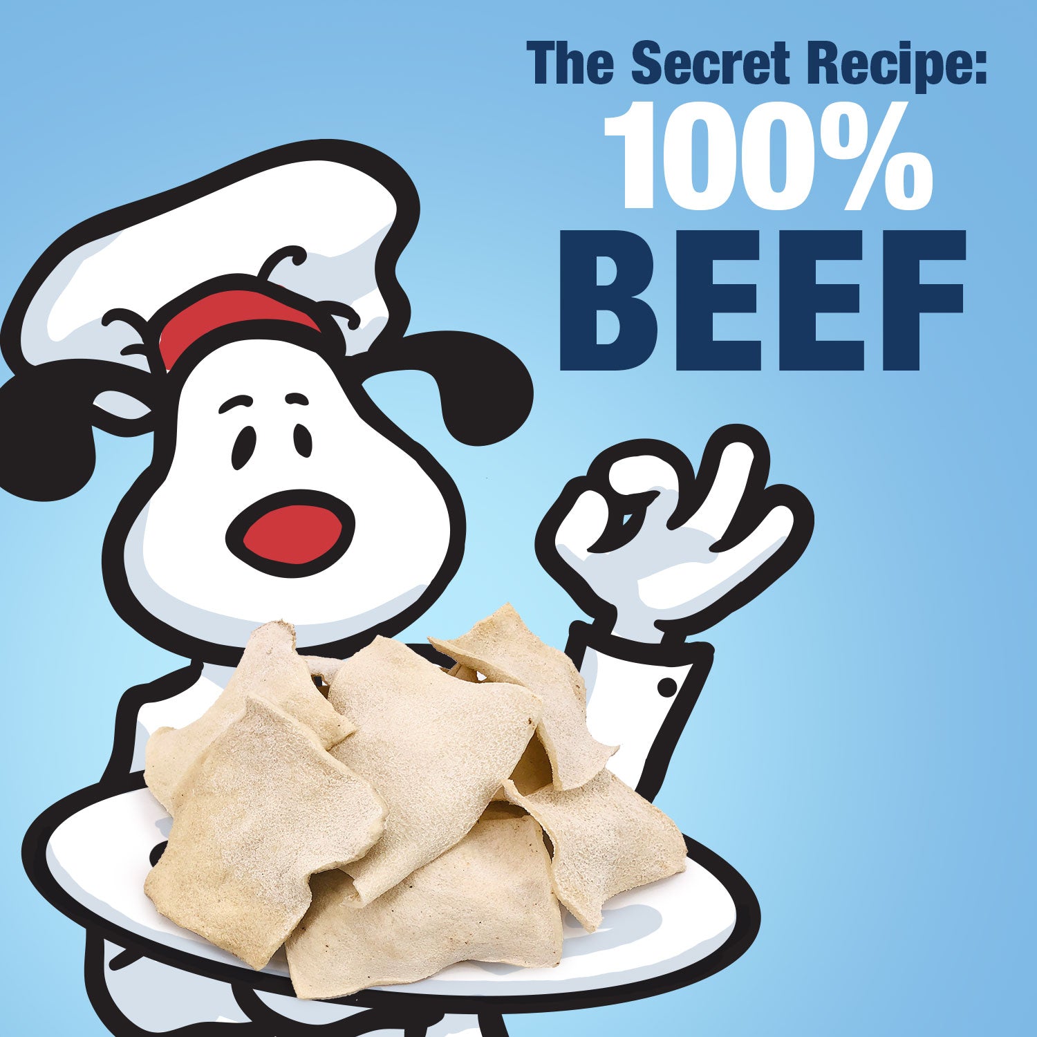 ValueBull USA Beef Rawhide Chips for Dogs, Beef, 25 Count