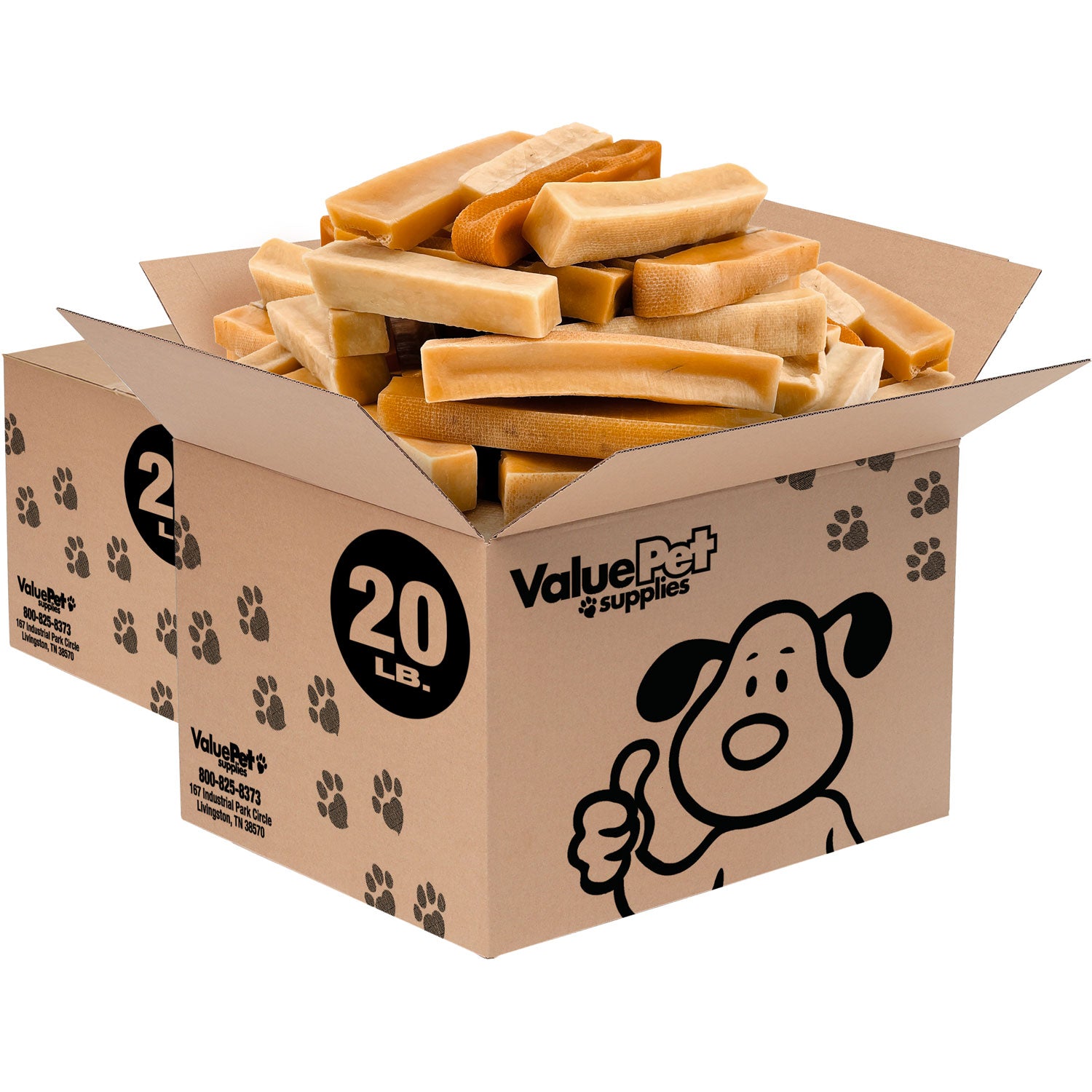 ValueBull Himalayan Yak Cheese Dog Chews, Medium, 40 lb Wholesale Pack - Medium