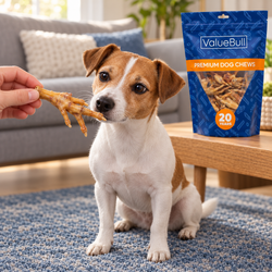 ValueBull USA Dehydrated Chicken Feet for Dogs, 25 Count