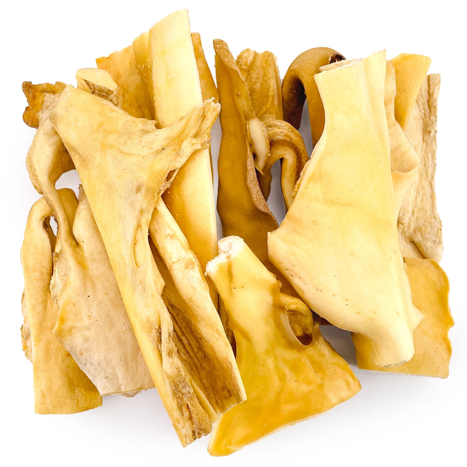 ValueBull Beef Cheek Slices, Long Lasting Dog Chews, Varied Sizes, Shapes, & Colors, 10 Pound Bulk Pack - Slices - 10 Pound