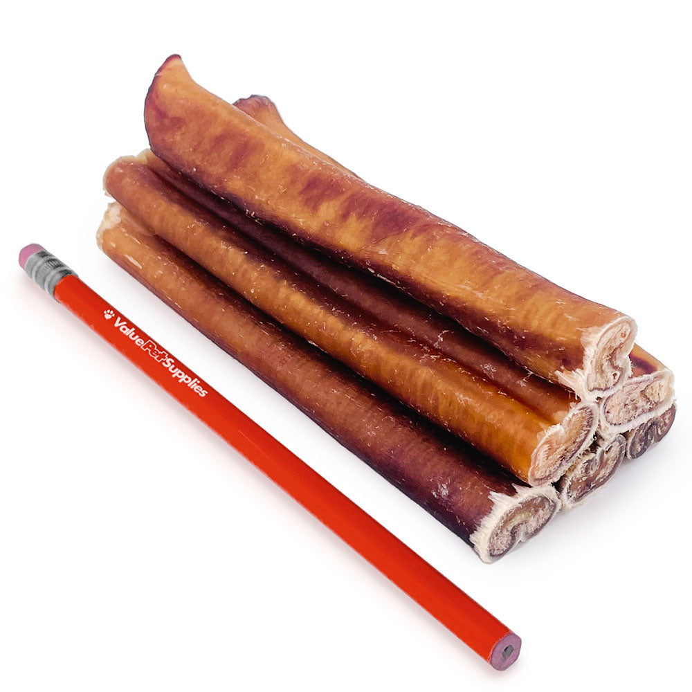 ValueBull USA Bully Sticks for Large Dogs, Jumbo 6 Inch, 100 Count Bulk Pack