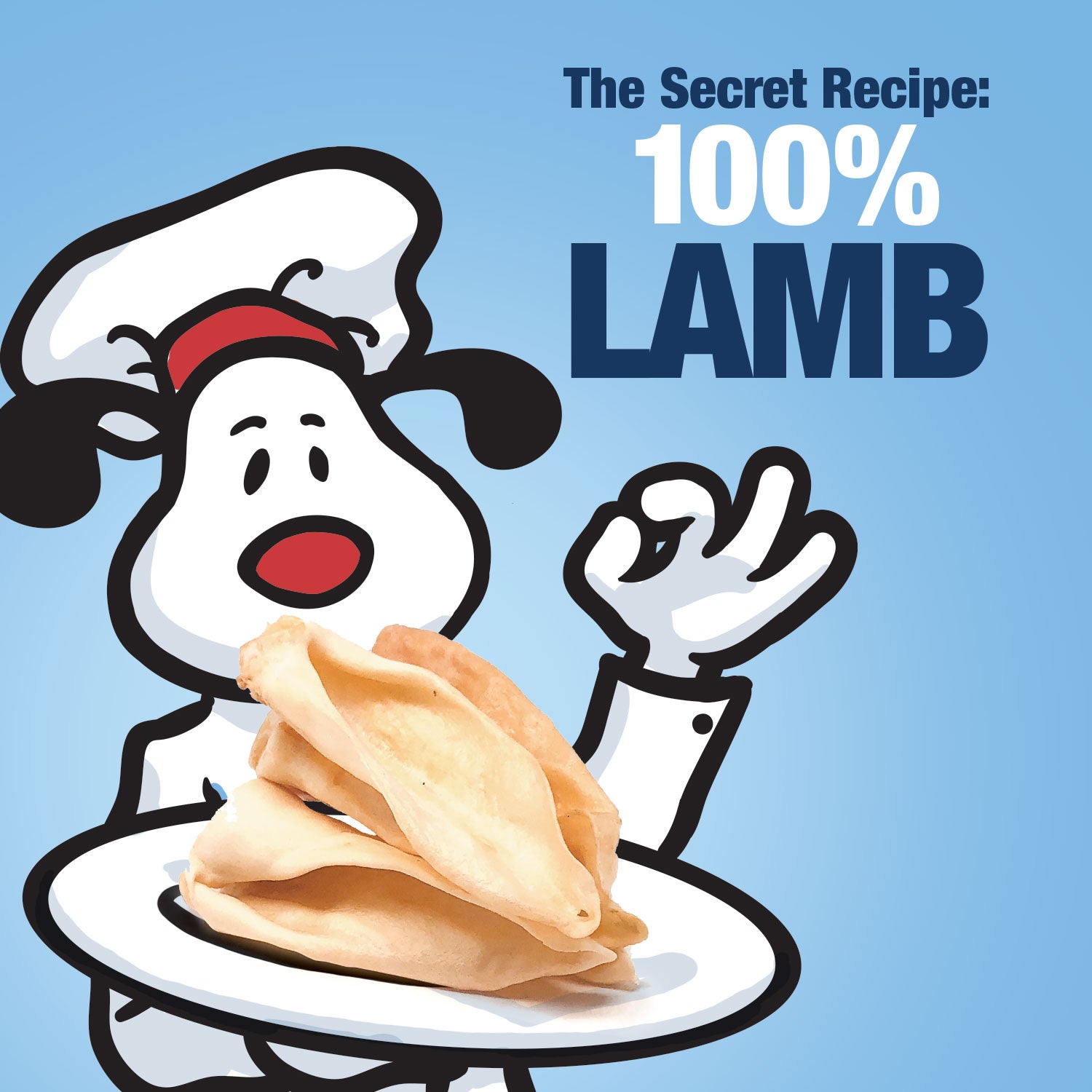 ValueBull USA Premium Lamb Ear Dog Chews, 140 Count BULK PACK