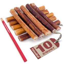 ValueBull Bully Sticks For Dogs, Thick 6 Inch, 10 Count
