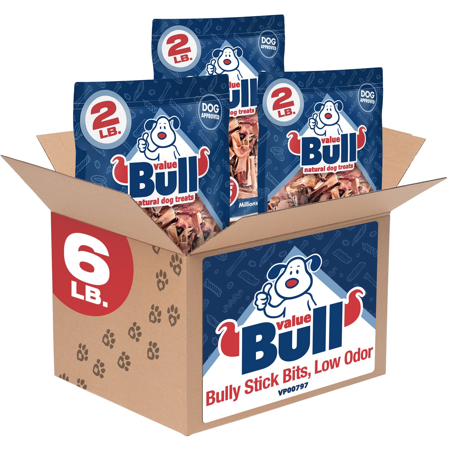 ValueBull Bully Stick Bits for Small Dogs, 6 Pounds