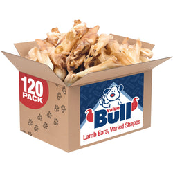 ValueBull Lamb Ears Dog Chews, Varied Shapes, Sizes & Colors, 120 ct BULK PACK