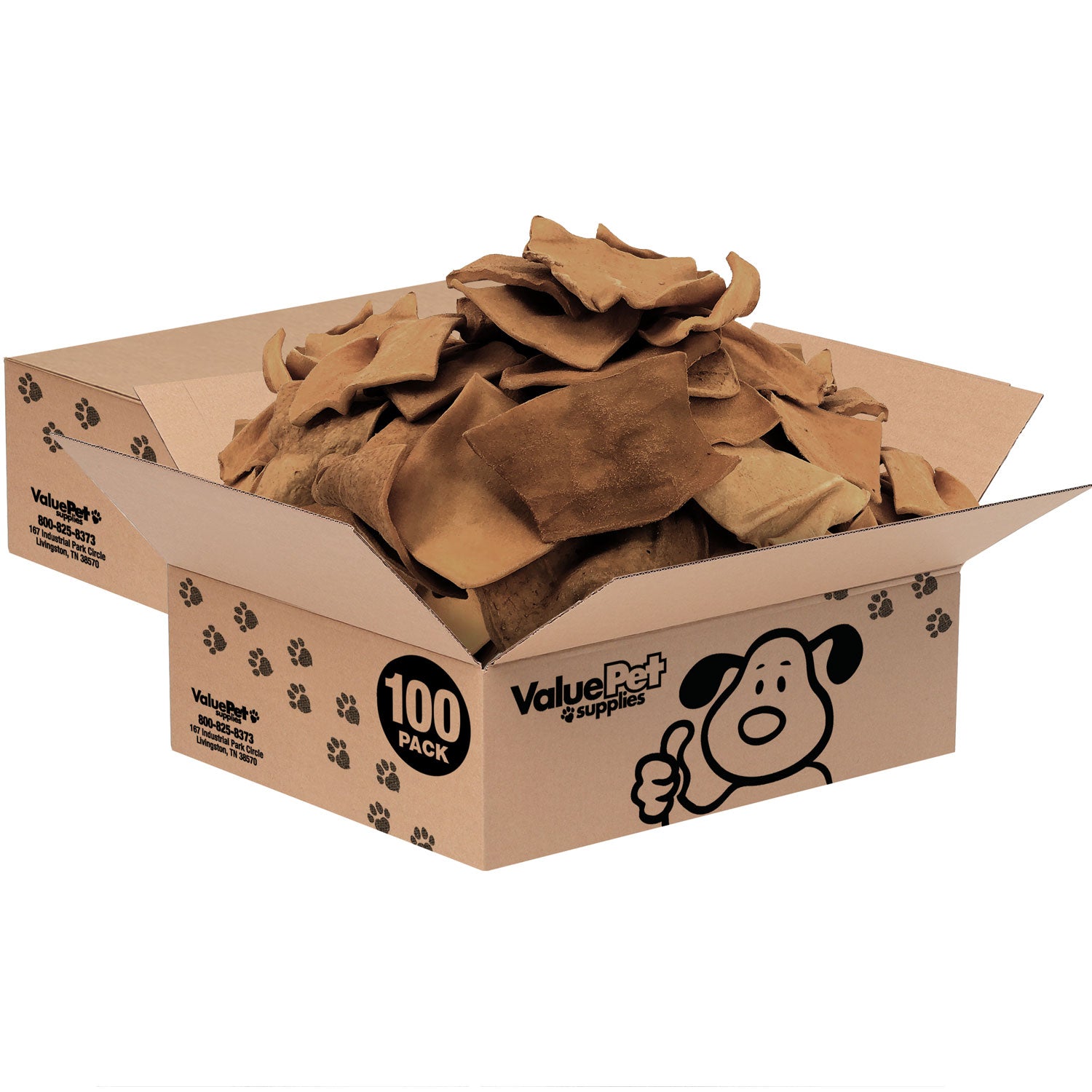 ValueBull USA Rawhide Chips, Smoked, 200 Count Bulk Pack