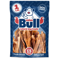 ValueBull Beef Tendons For Dogs, Jumbo, Varied Shapes, 1 Pound