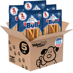 ValueBull USA Collagen Sticks for Dogs, 7-12 Inch Varied Chews, Natural Long-Lasting Dog Treats, 5 Pound