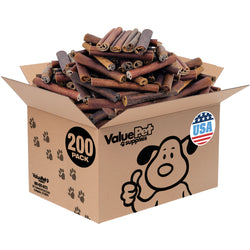 ValueBull USA Collagen Sticks for Dogs, 6 Inch Super Jumbo Chews, Natural Long-Lasting Dog Treats, 200 Count Wholesale Pack