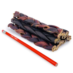 ValueBull USA Collagen Braided Sticks for Dogs, 6 Inch Thin Chews, Natural Dog Treats, 50 Count