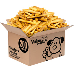ValueBull USA Collagen Sticks for Dogs, Lightly Smoked, 6 Inch Thick Chews, 200 Count Bulk Pack