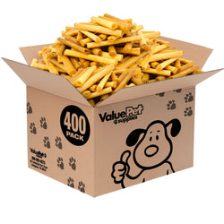 ValueBull USA Collagen Sticks for Dogs, Lightly Smoked, 6 Inch Thick Chews, 400 Count Wholesale Pack