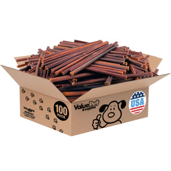 ValueBull USA Collagen Sticks for Small Dogs, 12 Inch Thin Chews, Natural Dog Treats, 100 Count Bulk Pack
