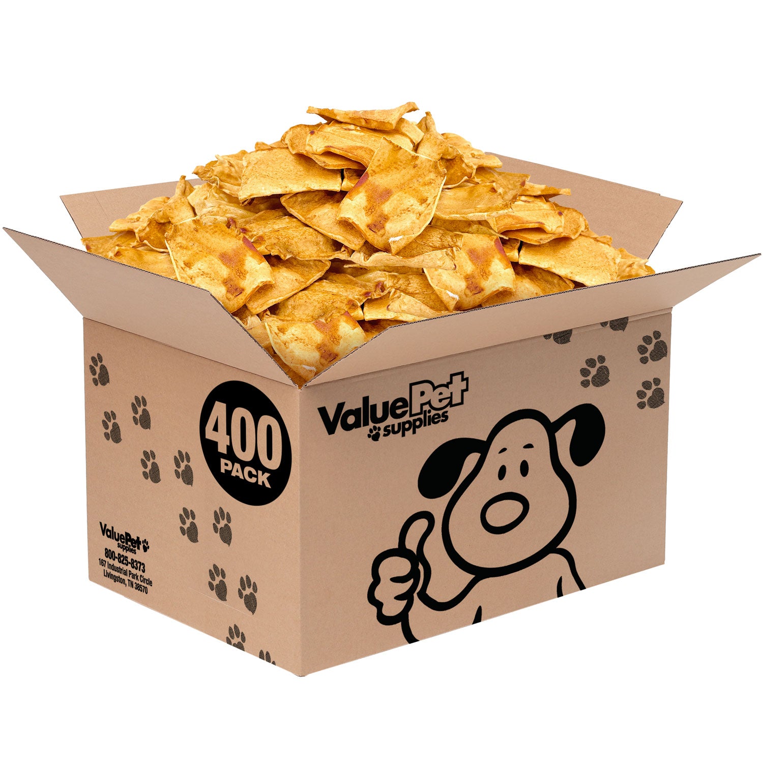 ValueBull USA Rawhide Chips, Chicken Infused, 400 Count Bulk Pack