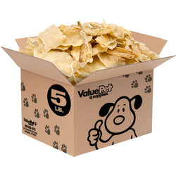 ValueBull USA Collagen Chips Dog Chews, Natural Long-Lasting Dog Treats, 5 Pound Bulk Pack