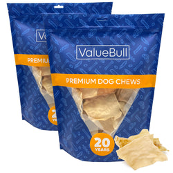 ValueBull USA Collagen Chips Dog Chews, Natural Long-Lasting Dog Treats, 100 Count