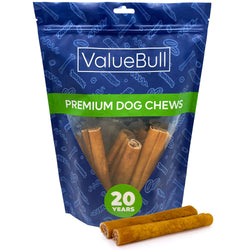 ValueBull Buffalo Collagen Sticks for Dogs, 6 Inch Jumbo Chews, Natural Long-Lasting Dog Treats, 10 Count