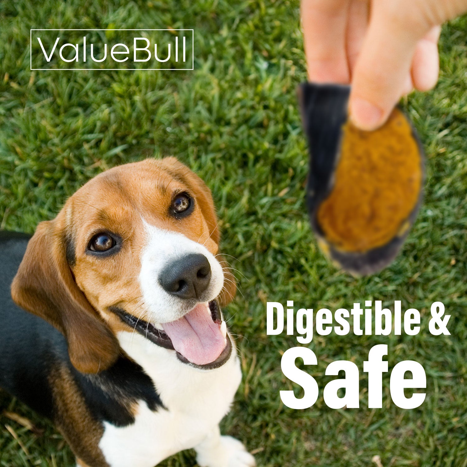 ValueBull Cheese Stuffed Beef Hooves Dog Chews, 10 Count