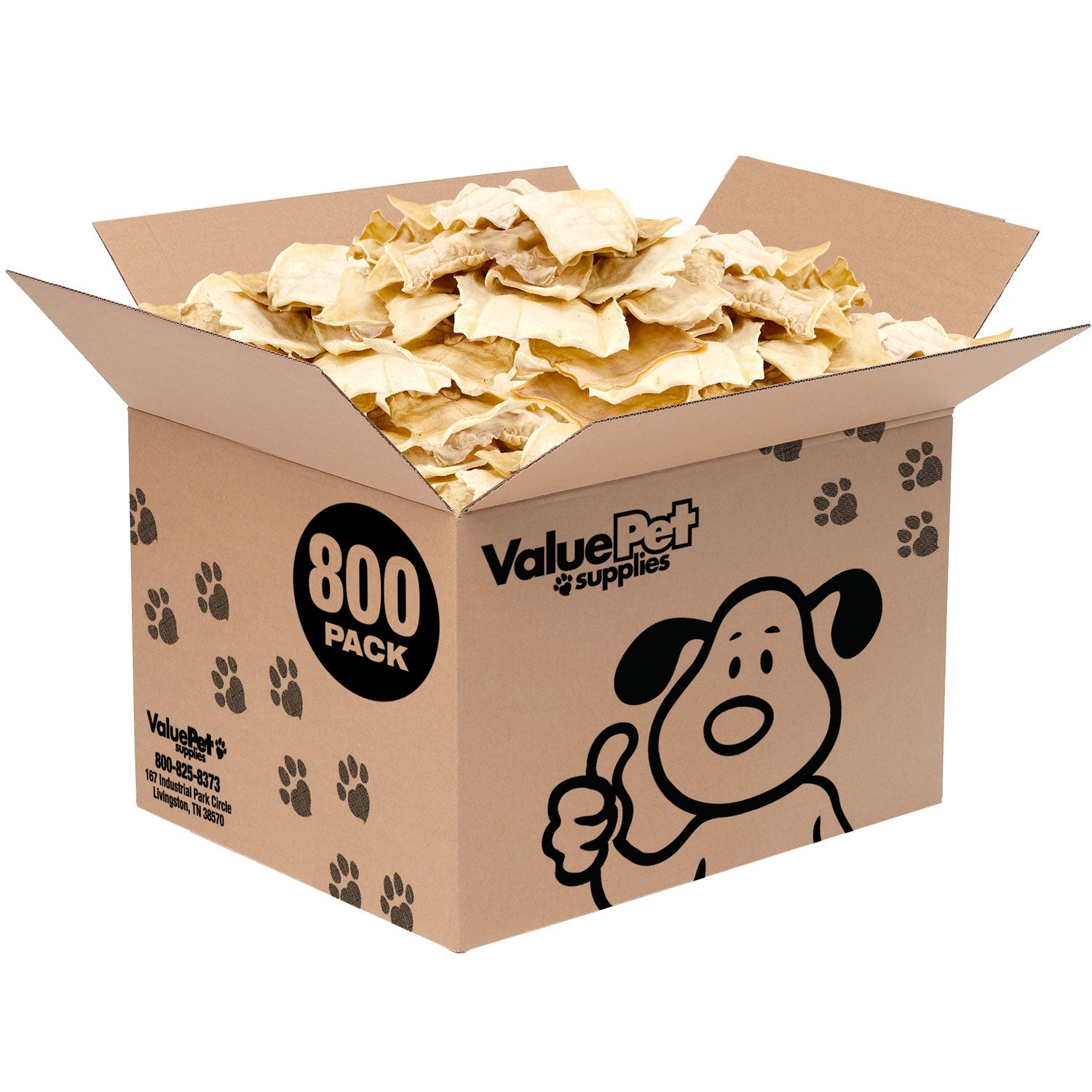 ValueBull USA Rawhide Chips, 800 Count Wholesale Pack